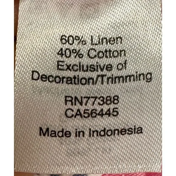 J. CREW FACTORY Pink/White/Navy Striped Tassel Tie Tassel Hem Cover-Up, Sz S - Picture 11 of 12